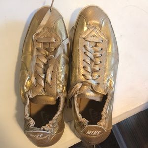 Gold Nikes